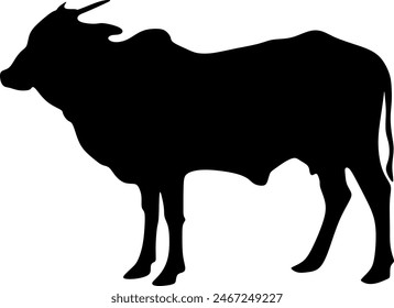 Arte vectorial de vaca, Imagen de silueta de vaca adecuada para logotipos o Cupones urbanos, vacas Eid Adha Eid Hajj