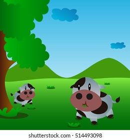 cow vector cartoon 