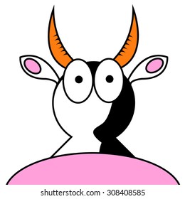 cow vector cartoon farm cute animal illustration