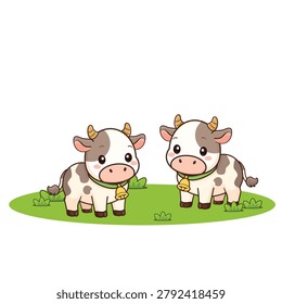 cow vector cartoon illustration