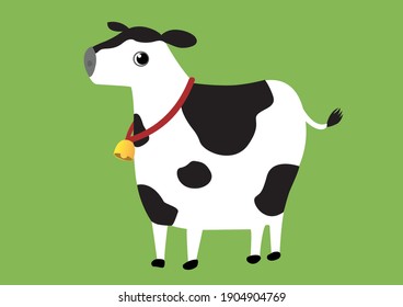 cartografía vectorial de vaca para niño