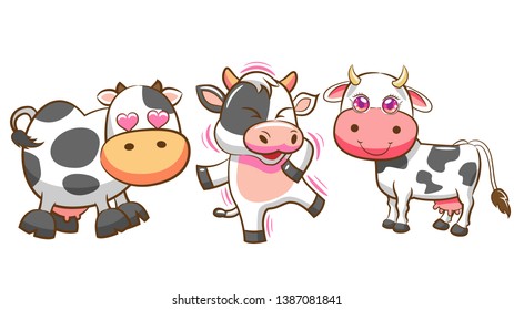 cow vector clipart design graphic