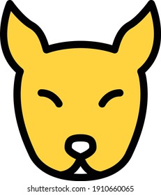 cow vector color line icon