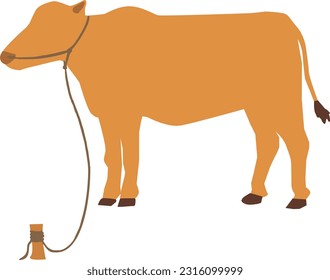 cow vector for eid al adha commemorative design