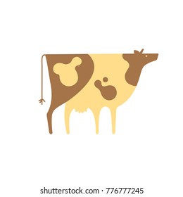 Cow vector hand drawn illustration