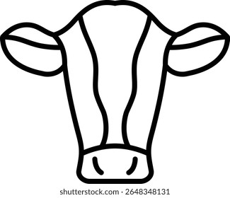 Cow vector icon. Can be used for printing, mobile and web applications.