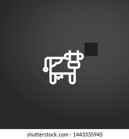 Cow vector icon. Cow concept stroke symbol design. Thin graphic elements vector illustration, outline pattern for your web site design, logo, UI. EPS 10.