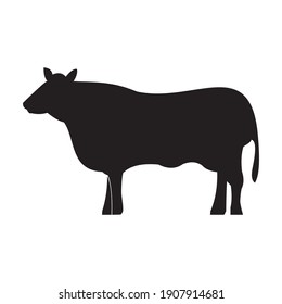 Cow vector icon illustration sign