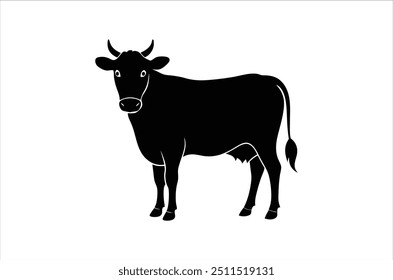 cow vector,  icon vector illustration,  cow silhouette of a cow isolated on a white background, eps, png,  vector,