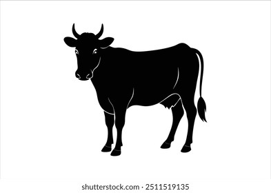 cow vector,  icon vector illustration,  cow silhouette of a cow isolated on a white background, eps, png,  vector,