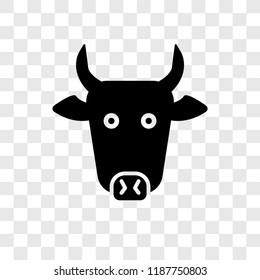 Cow vector icon isolated on transparent background, Cow transparency logo concept svg