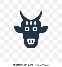 Cow vector icon isolated on transparent background, Cow transparency concept can be used web and mobile
