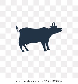 Cow vector icon isolated on transparent background, Cow transparency concept can be used web and mobile