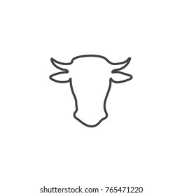 Cow vector icon isolated on white background