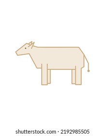 Cow Vector - Cow Icon Shown on white background  