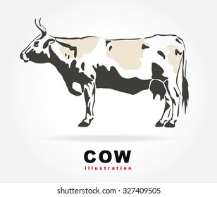 Cow. Vector illustraion.