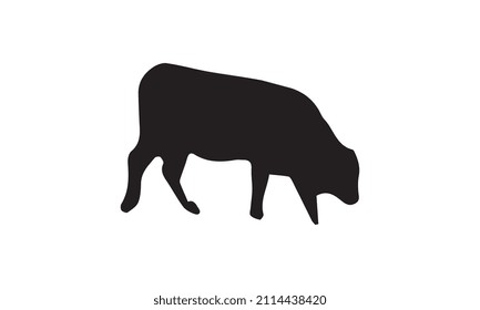 Kuh, Vektorgrafik Design schwarz-weiß