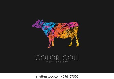 Cow vector illustration. Flat design style