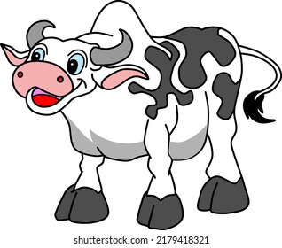 cow vector illustration isolated on white background