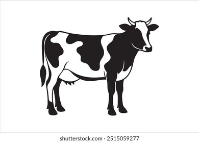 A cow vector illustration silhouette vector art 