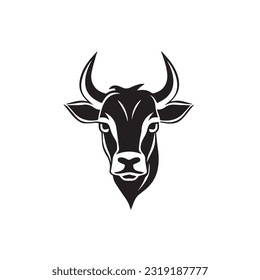 Cow vector illustratoin, logo style	