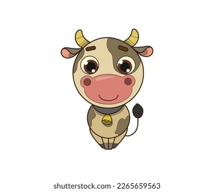 Cow vector isolated color icon. Cow animal vector icon. Cow icon