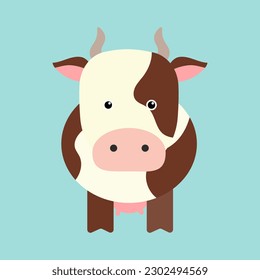 cow vector isolated flat illustration 