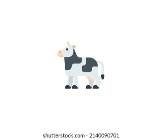 Cow vector isolated icon. Cow emoji illustration.