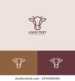 Cow vector Logo design template