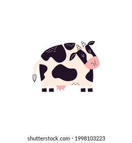 Cow Vector On White Background