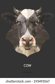 Cow vector polygon geometric