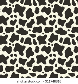 Cow vector seamless pattern. Cow skin texture.
