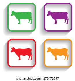 Cow - vector silhouette