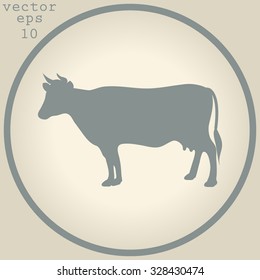 Cow - vector silhouette