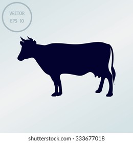Cow - vector silhouette