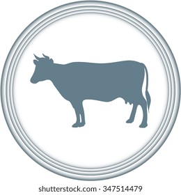 Cow - vector silhouette