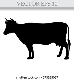 Cow - vector silhouette