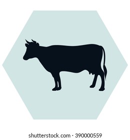 Cow - vector silhouette 