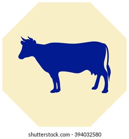 Cow - vector silhouette 