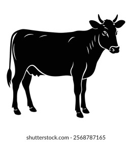 Cow vector silhouette art illustration