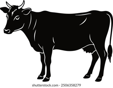Cow vector silhouette illustration art