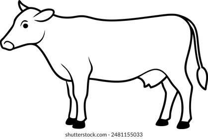 cow vector silhouette illustration this a editable eps file 