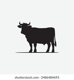 cow vector sillhouette design illustrstion