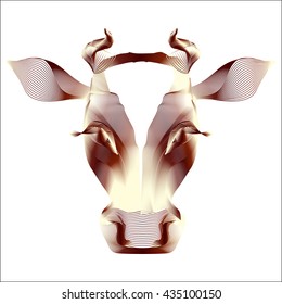 Cow vector symbol, icon, head