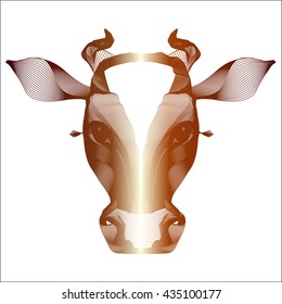 Cow vector symbol, icon, head