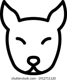 icono de línea delgada vectorial de vaca