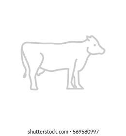 Cow web line icon.