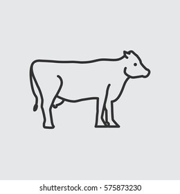 Cow web line icon.