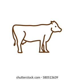 Cow web line icon.