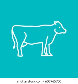 Cow web line icon.